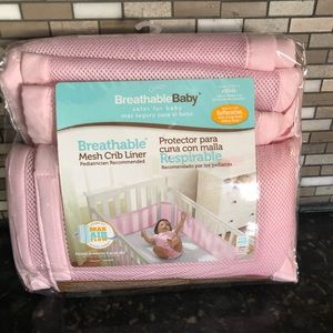 Breathable mesh crib liner